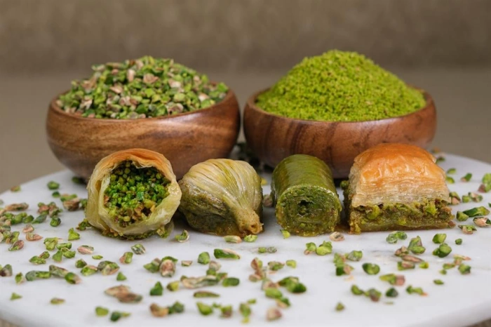 A variety of Baklava pastries